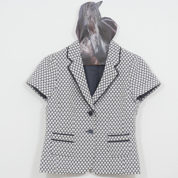 checked short jacket